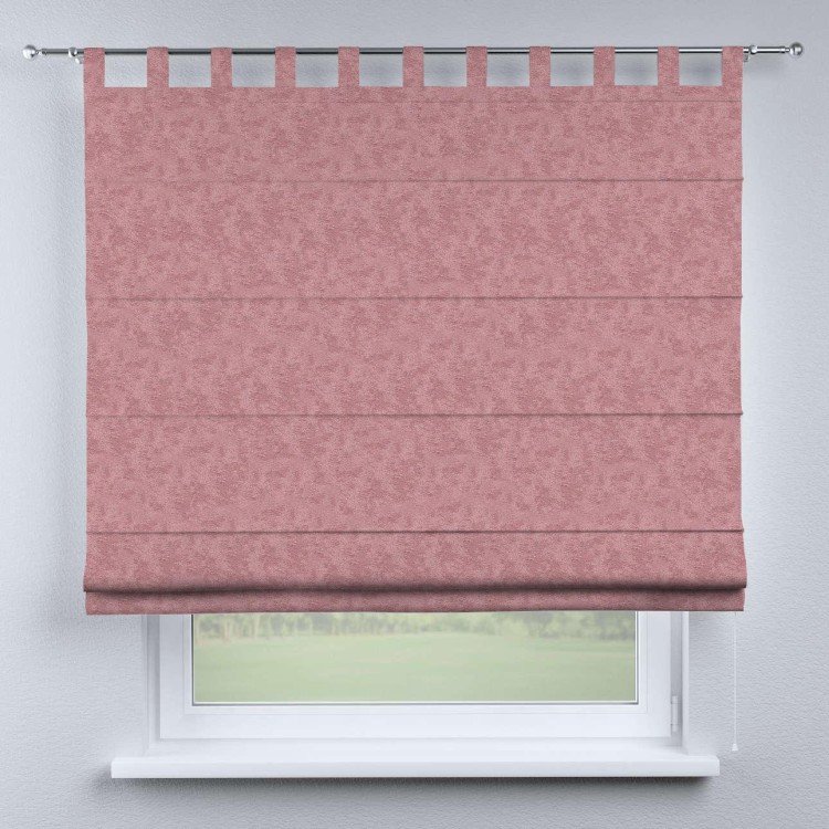 Римская штора «Кортин», софт мрамор розовый, на петлях
